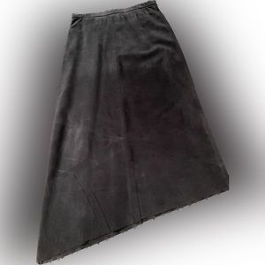 Banana Republic navy suede asymmetrical skirt size 2